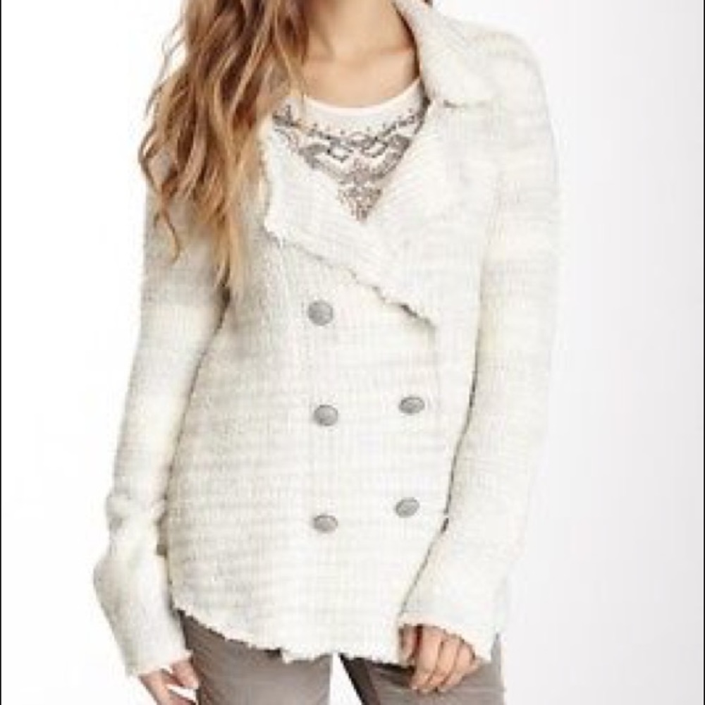 ❄️ Free People Zebra Knit Yarn Sweater XS NWT ❄️